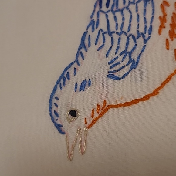 Vintage Hand Stitched Missouri State Bird & Flower - Picture 2 of 16